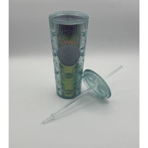 Starbucks 2022 Scales Green Iridescent Rainbow 24 oz Venti Tumbler Cup Mermaid